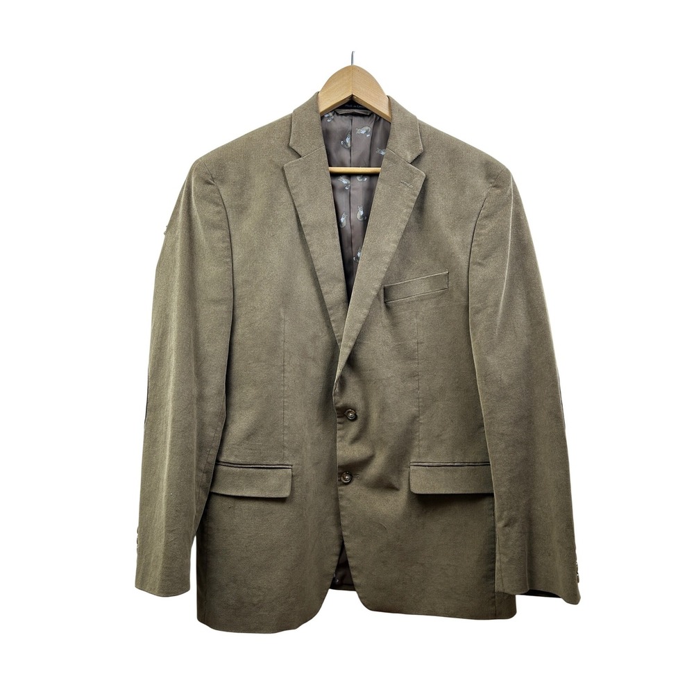 Lauren Ralph Lauren Corduroy‎ Sport Coat Blazer Mens 44L Brown Elbow Patches